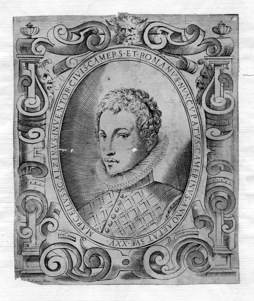 graveret portræt af Giacomo Franco