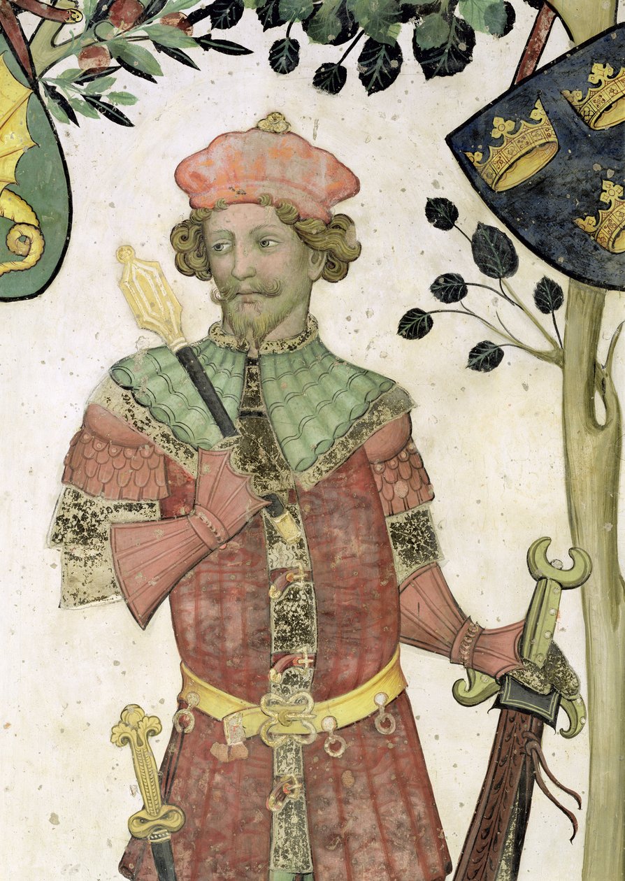 De ni værdige mænd og de ni værdige kvinder, detalje af Judas Makkabæus, 1418-30 af Giacomo Jaquerio