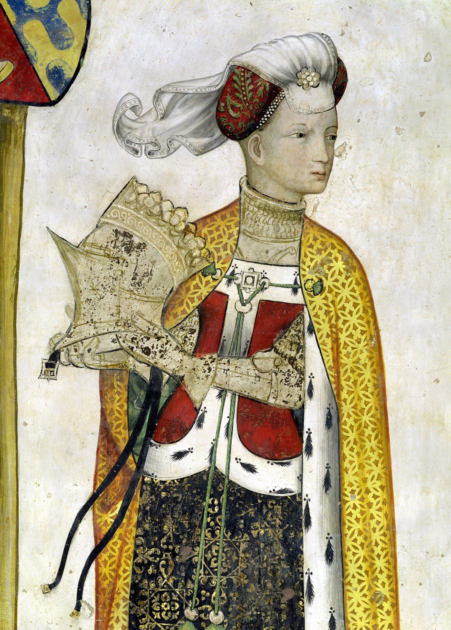 De ni værdige og de ni værdige kvinder, detalje af Lampeto, 1418-30 af Giacomo Jaquerio
