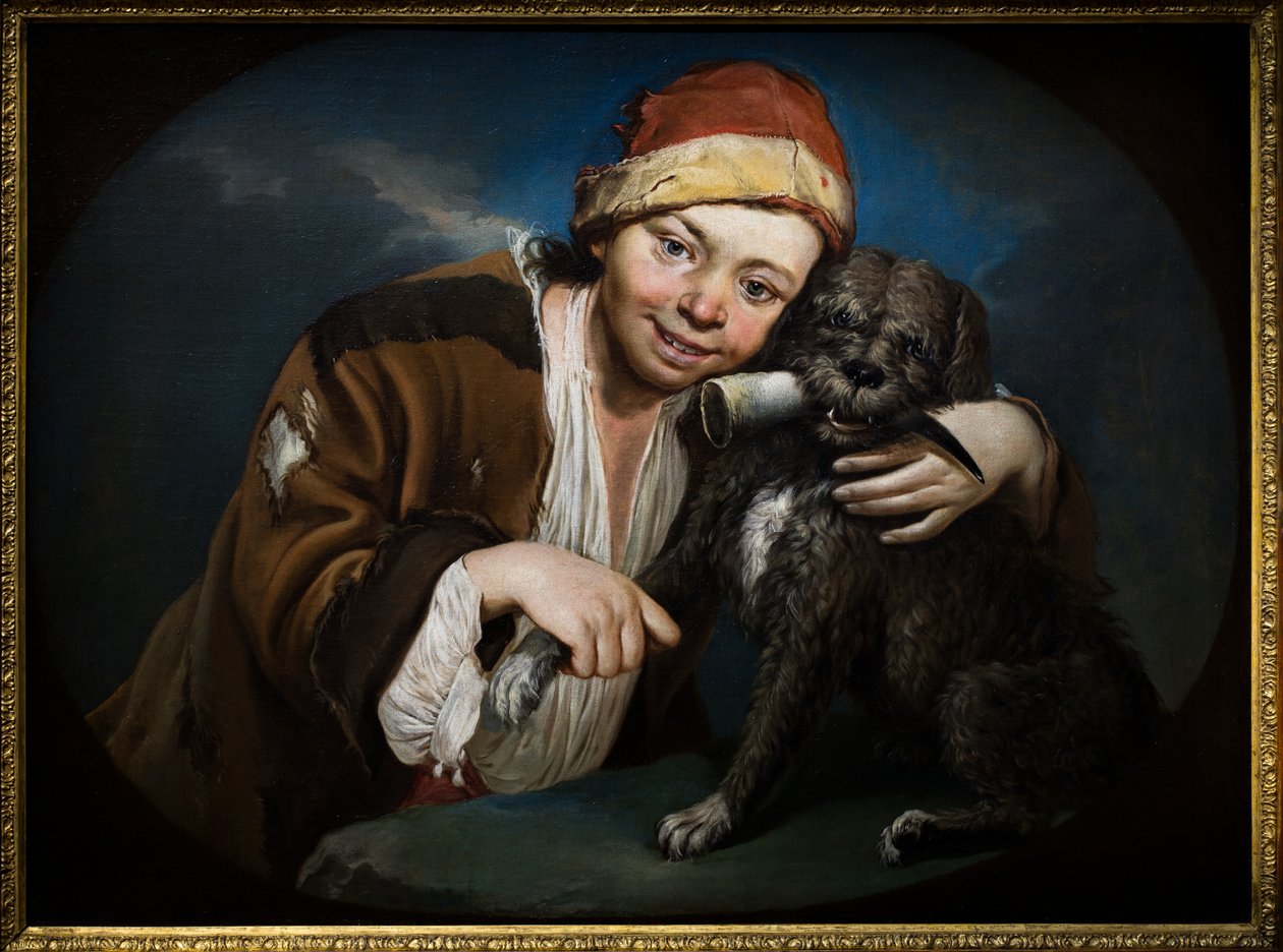 Dreng med hund af Giacomo (1698 1767) Ceruti