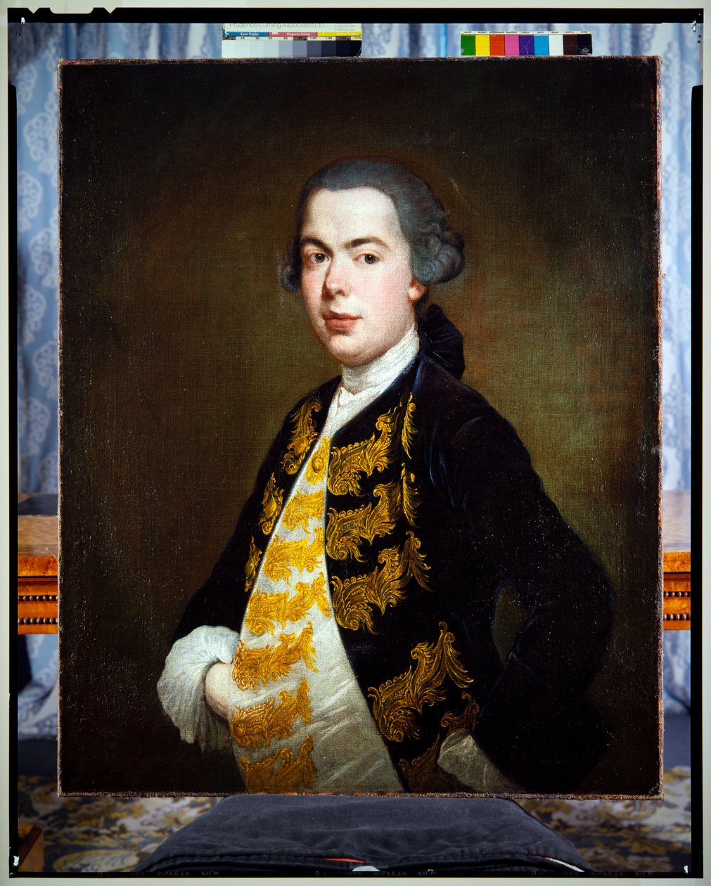 Halvlængdeportræt af en ung mand, ca. 1750 (maleri) af Giacomo (1698 1767) Ceruti