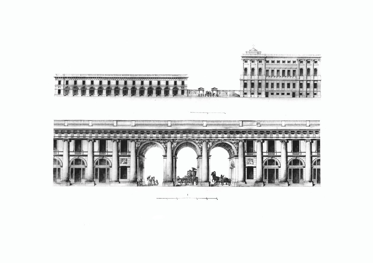 Design af His Imperial Majestys eget kabinetskancelli i Petersborg, 1802 af Giacomo Antonio Domenico Quarenghi