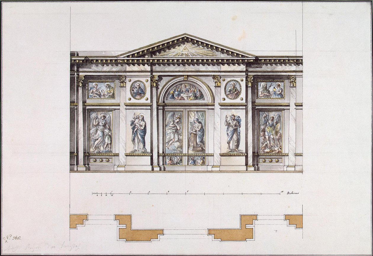 Ikonostase i Smolny-klosteret for opstandelsen i Skt. Petersborg, 1780