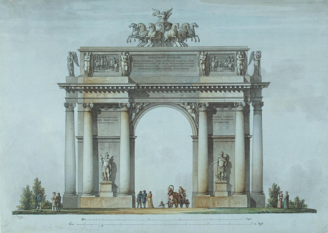 Narva Triumfport i St. Petersborg, 1814 af Giacomo Antonio Domenico Quarenghi