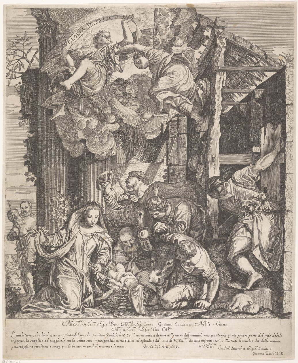 Tilbedelse af hyrderne af Giacomo Barri