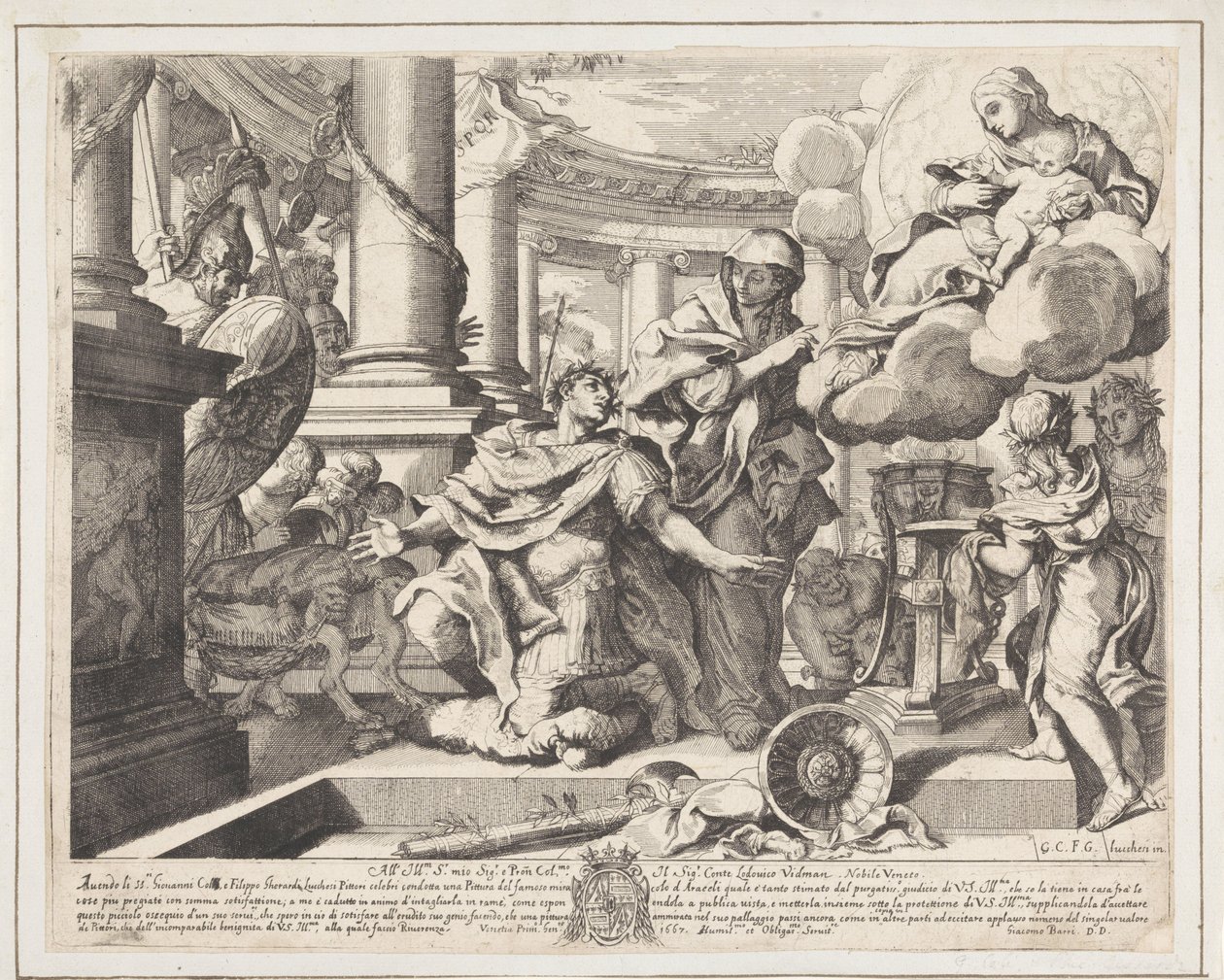 Kejser Augustus og den tiburtinske sibylle af Giacomo Barri