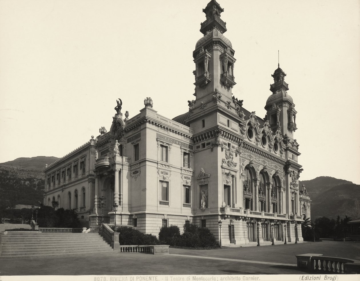 Ydersiden af Montecarlo Theatre, Monaco af Giacomo Brogi
