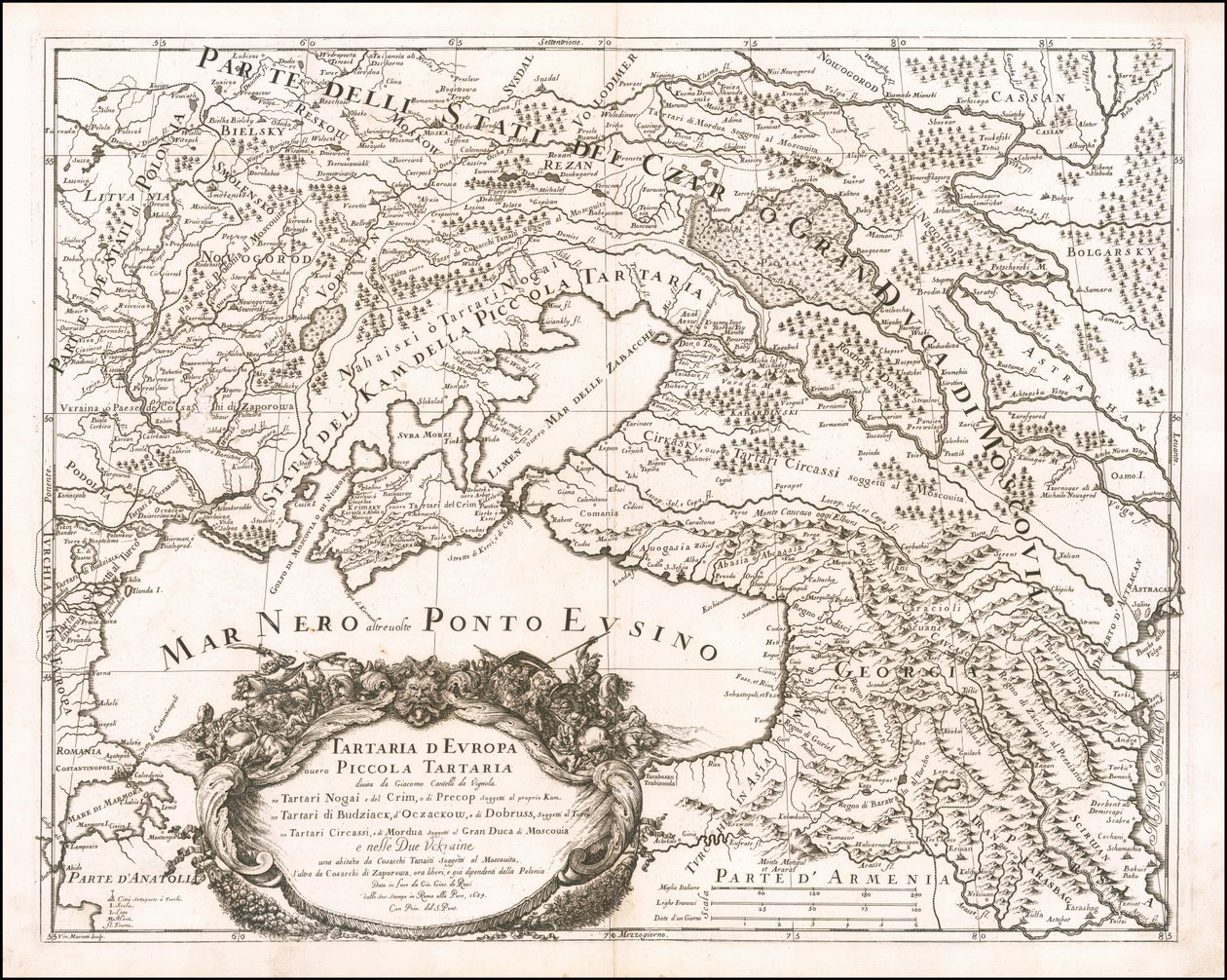 Kort over Lille Tartariet fra 1684 af Giacomo Cantelli da Vignola af Giacomo Cantelli