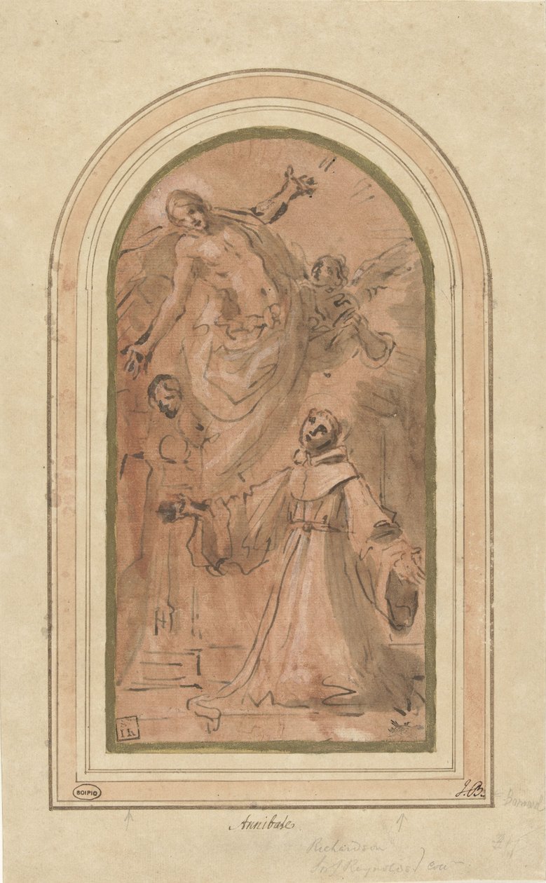 Kristus viser sig for den salige Giovanni da San Facondo af Giacomo Cavedone