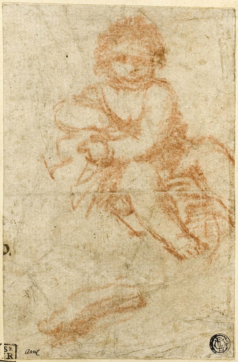 Studie til Christ Child af Giacomo Cavedone