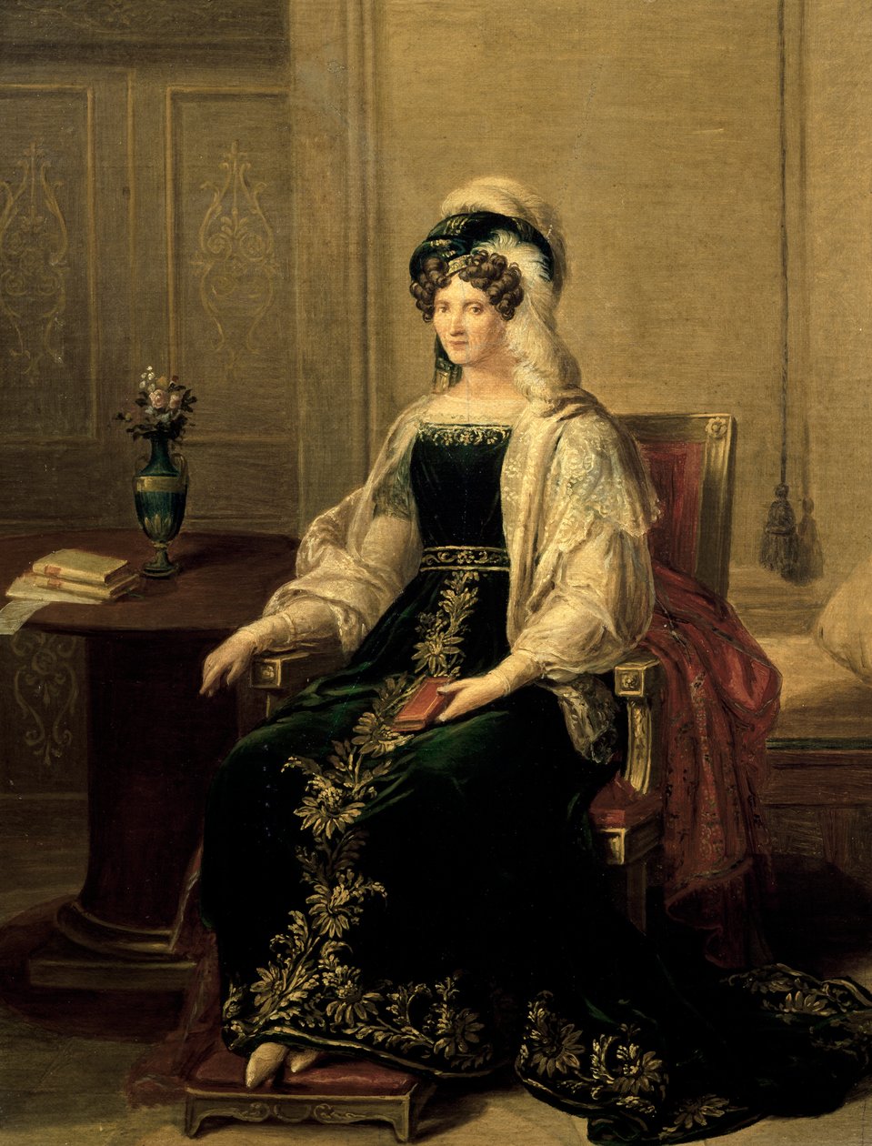 Portræt af prinsesse Marianne af Sachsen, kone til prins Paluzzo Altieri, maleri af Giacomo Conca (1787-1852) af Giacomo Conca