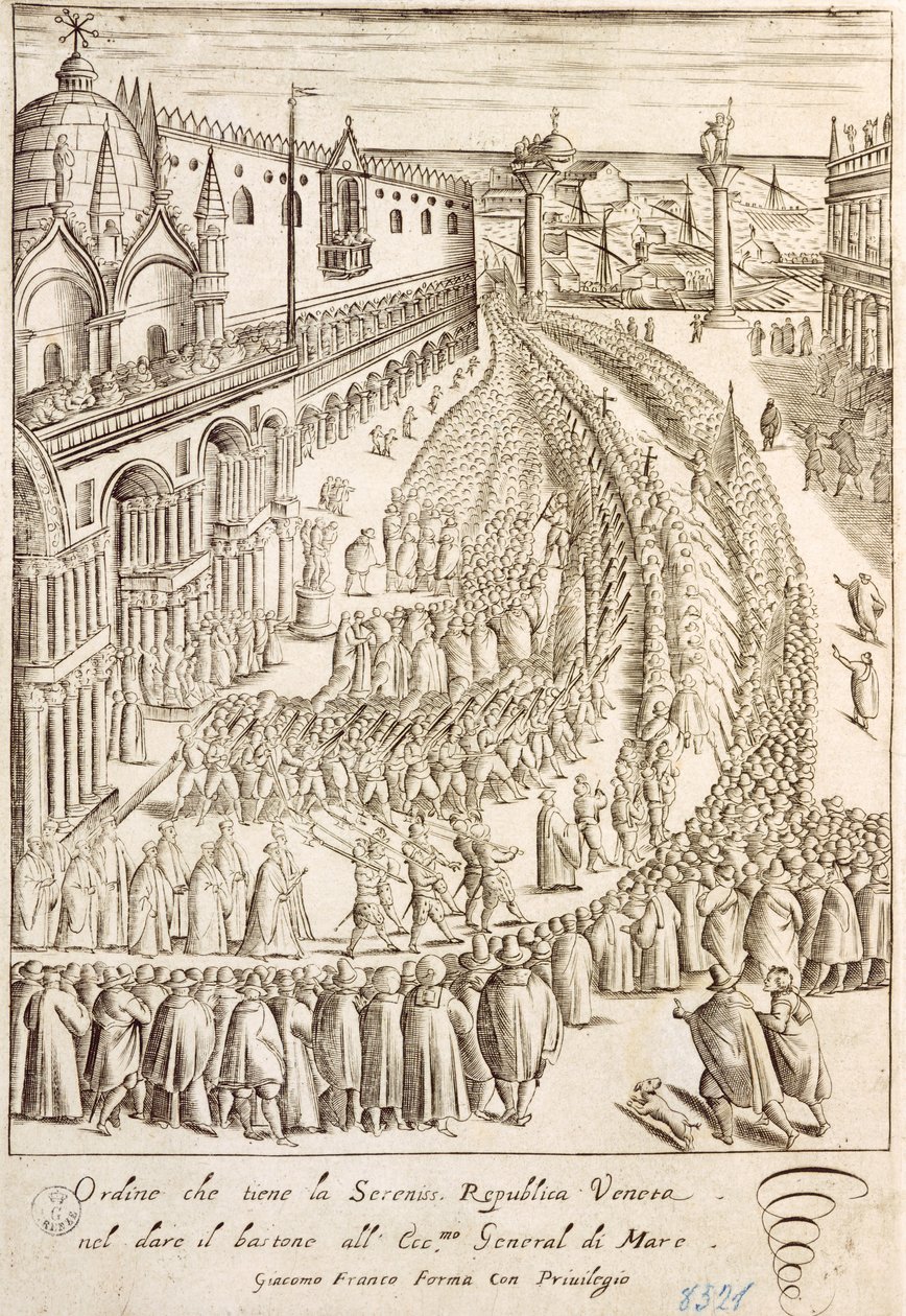 Ceremoni i Venedig for levering af kommandostafetten til chefadmiralen af Giacomo Franco