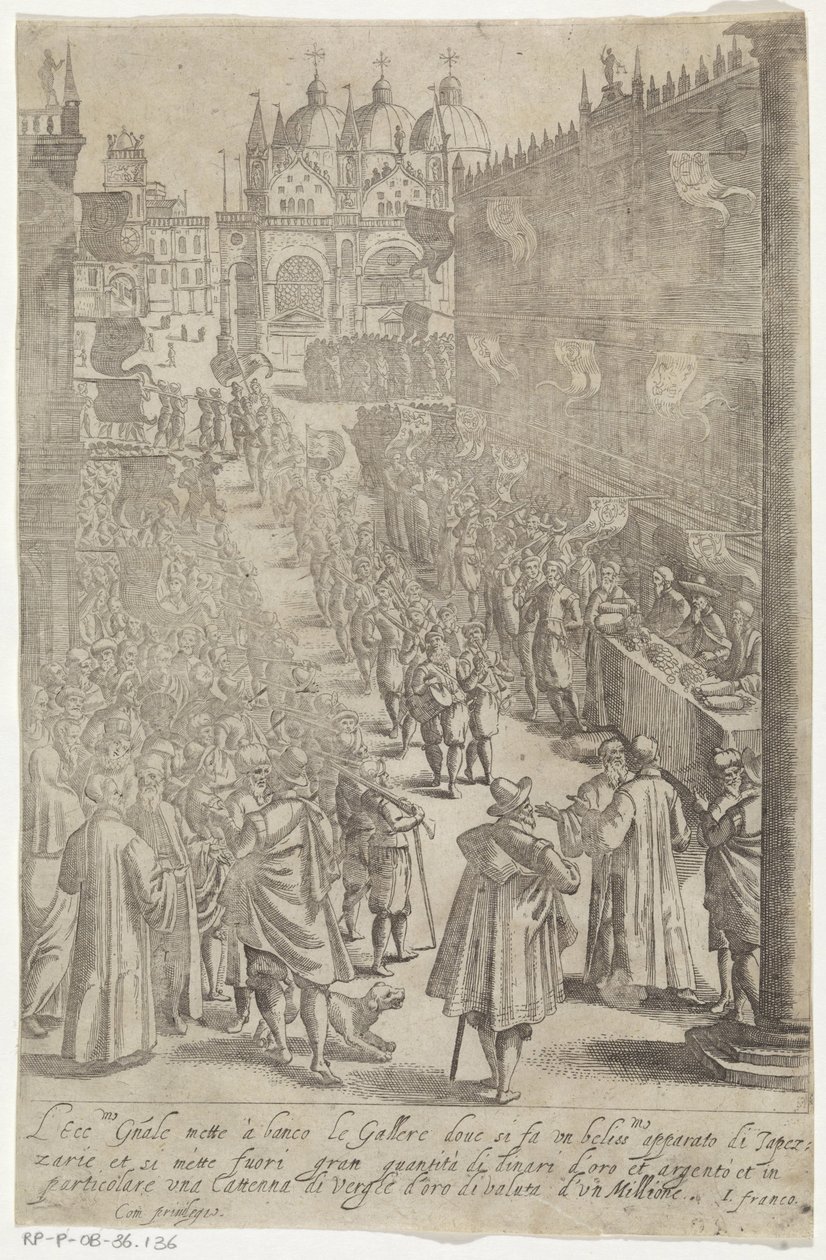 Optur fra muzikanten for Dogepaleis Venetianske mænds og kvinders vaner med optoget af Ser.ma Signoria og andre detaljer, dvs. triumfer, fester og offentlige ceremonier i den adelige by Venedig af Giacomo Franco