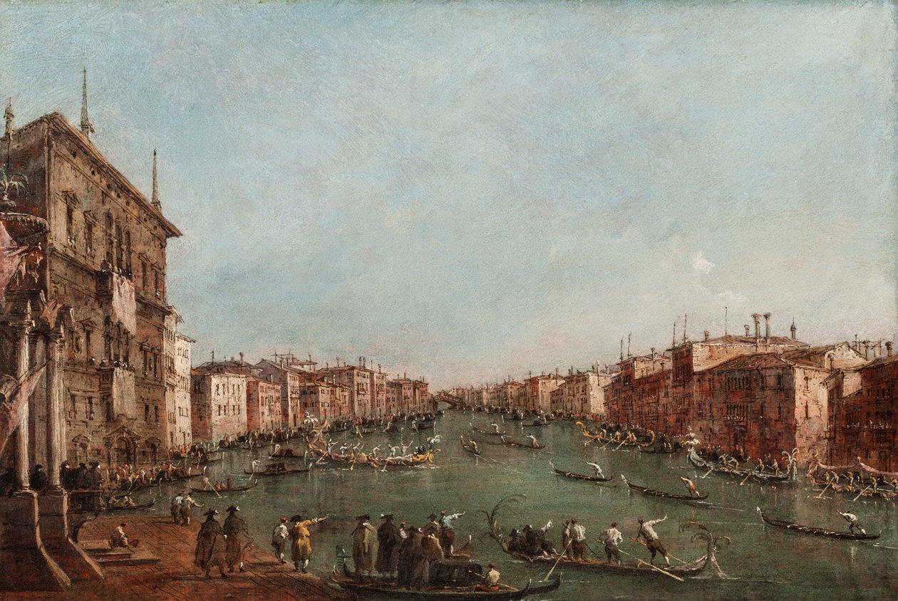En Regatta på Canal Grande, Venedig af Giacomo Guardi