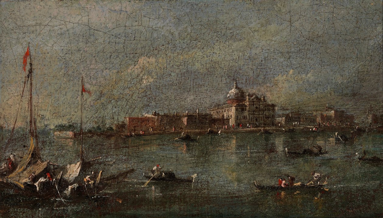 Venetiansk scene af Giacomo Guardi