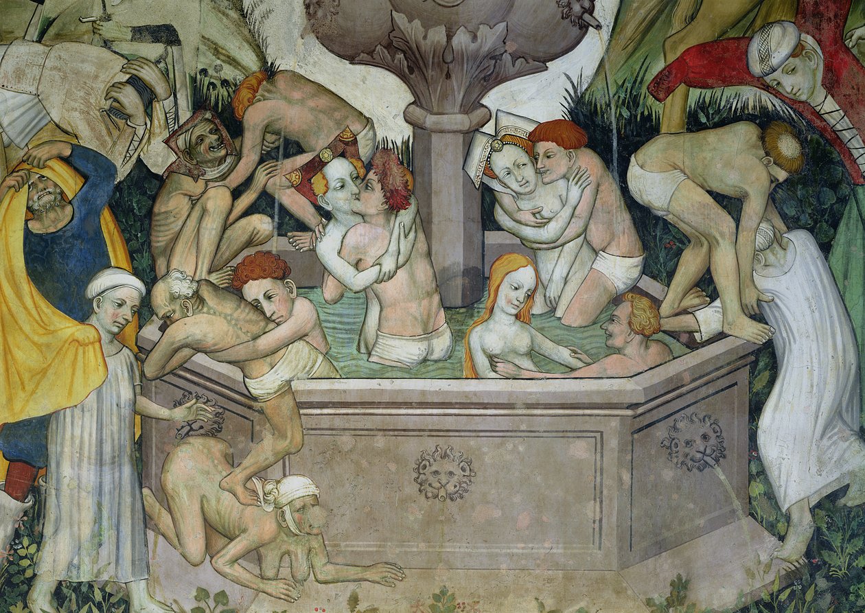 The Fountain of Life, detalje af badende i springvandet af Giacomo Jaquerio
