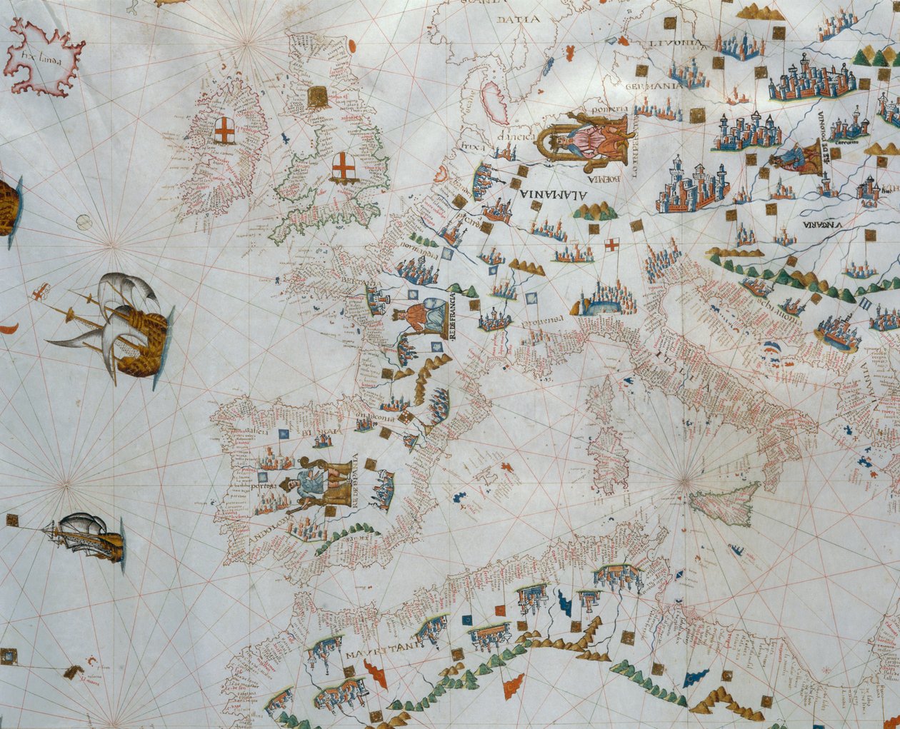 Et søkort, 1564 af Giacomo Maggiolo