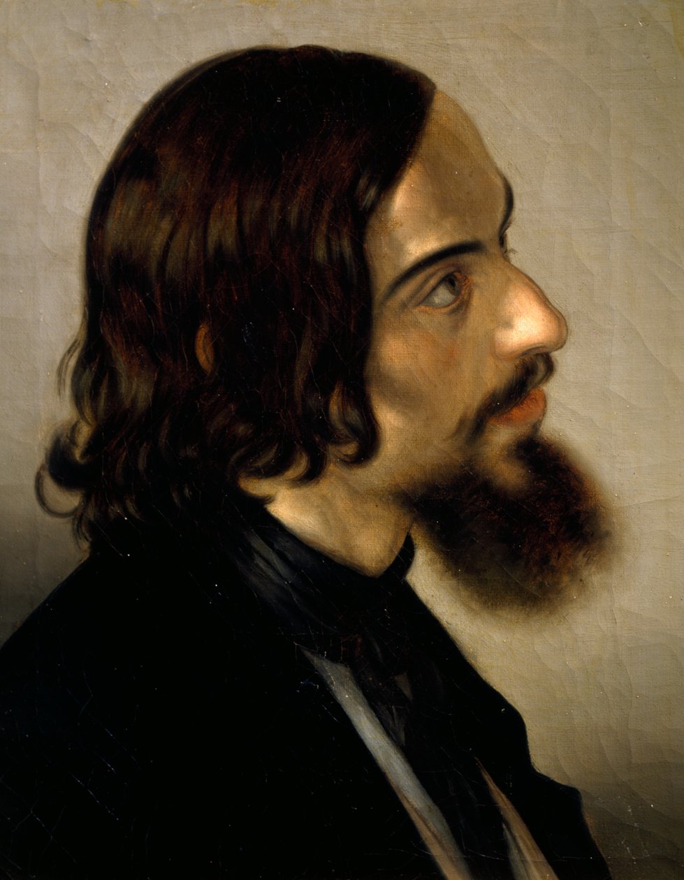 Portræt af maleren Scamuzza af Giovanni Trecourt (1812-1882) af Giacomo Trecourt
