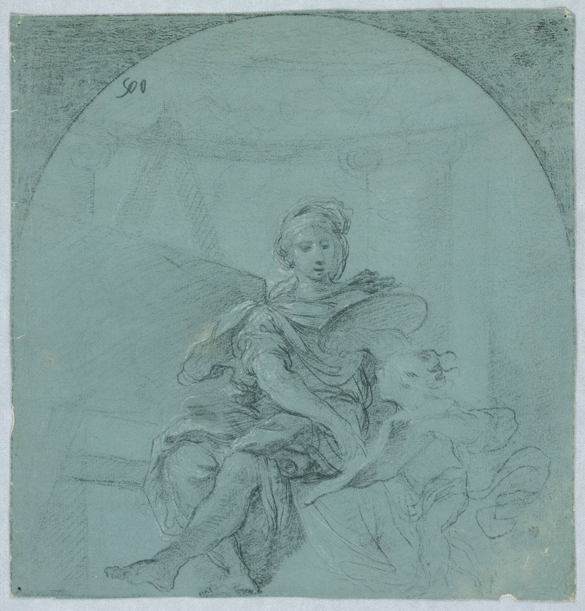 Design til Allegory of Painting af Giacomo Zampa