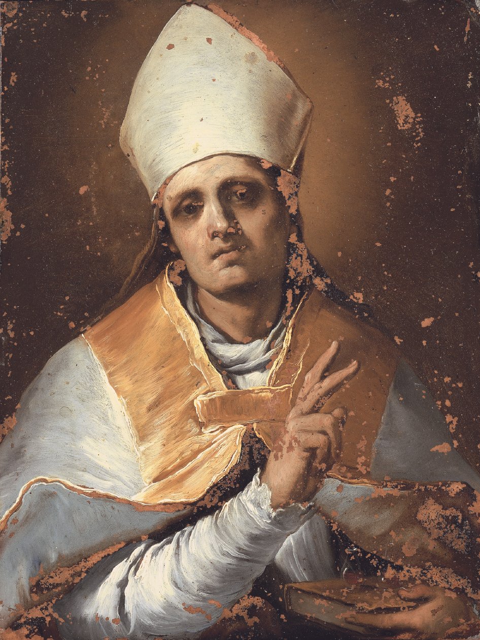 Sankt Januarius (olie på kobber) af Giacomo del Po