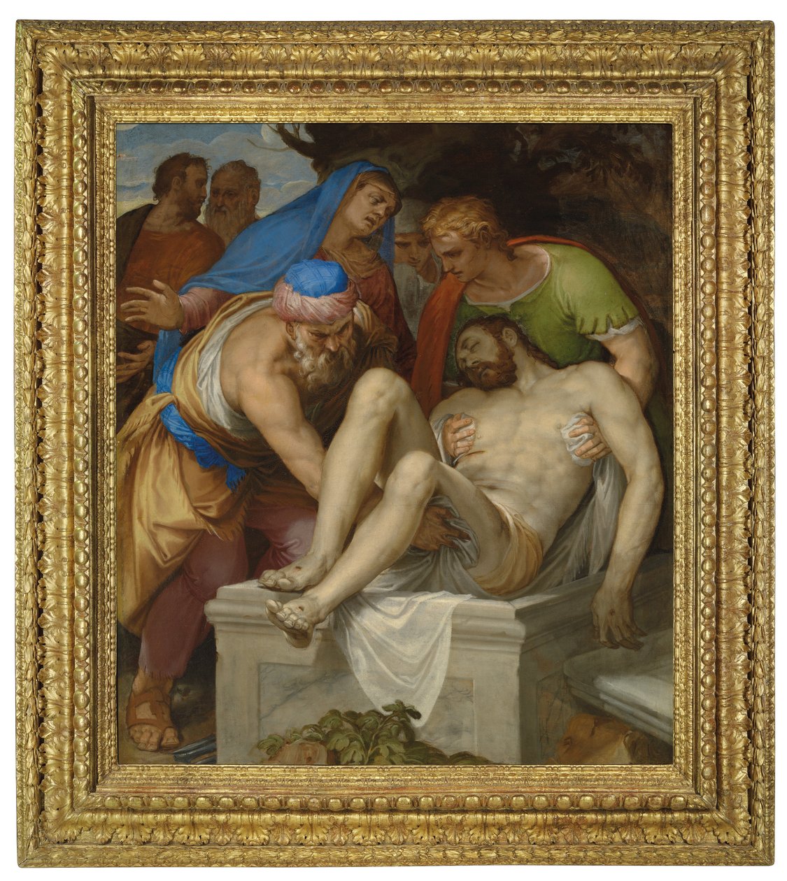 The Entombment (olie på lærred) af Giambattista Farinati