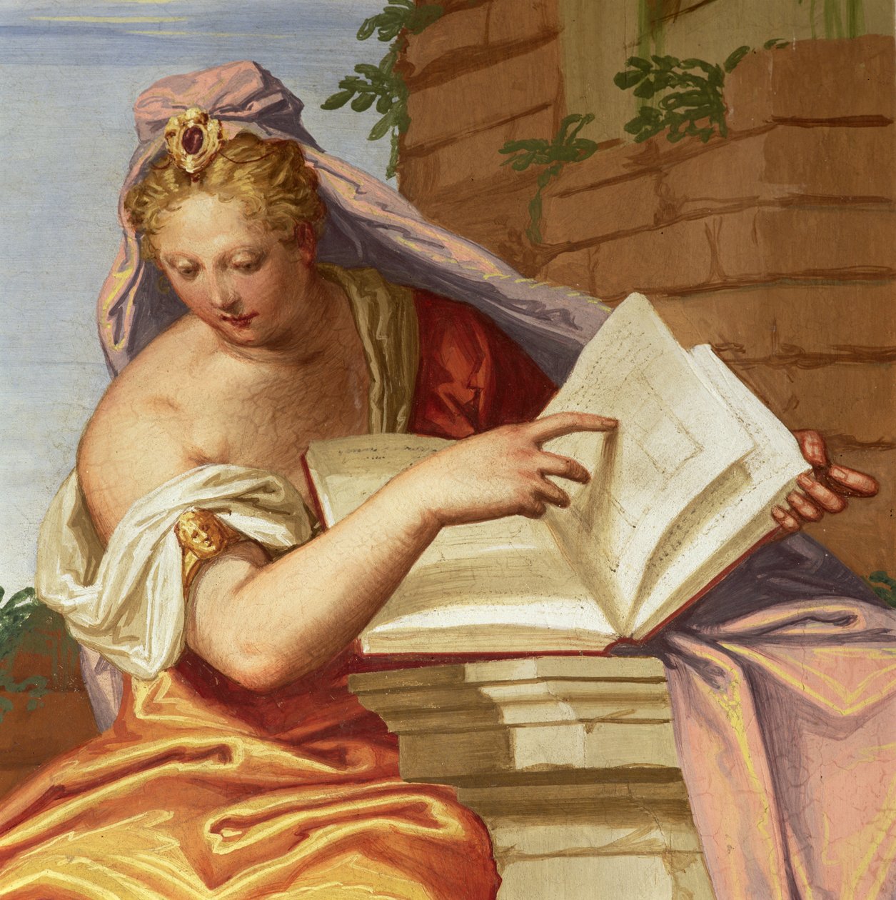 Arkitektur (detalje fra 283695) af Giambattista 1526 78 Zelotti
