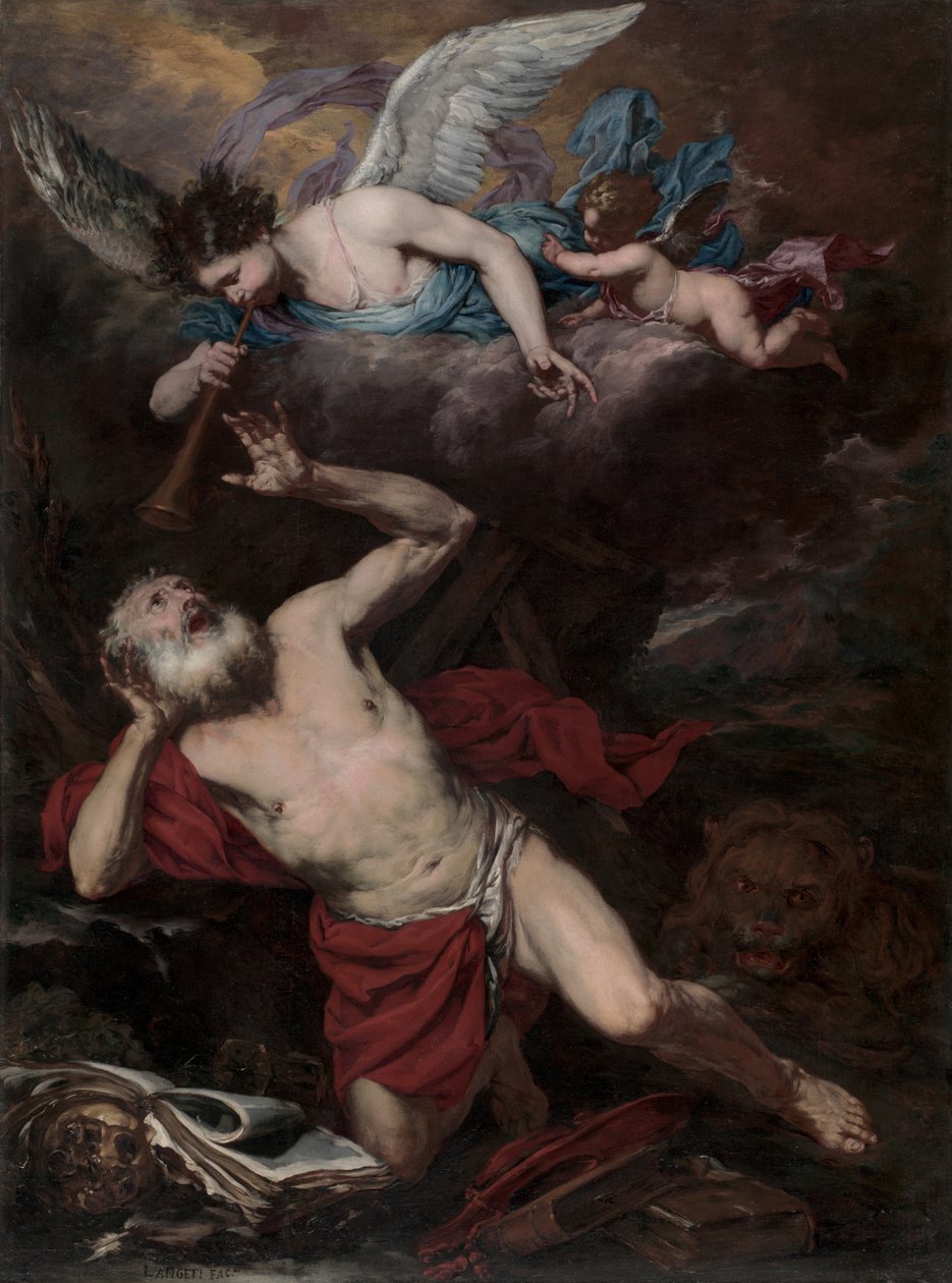 Synet om Sankt Hieronymus, ca. 1660 af Giambattista Langetti