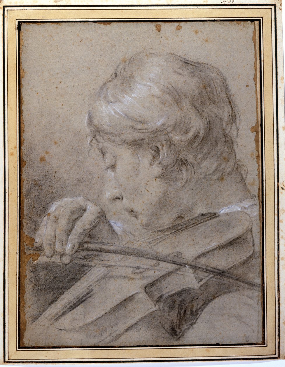 Violinisten. G. P. Piazzetta (1683 - 1754). Milano, Brera. af Giambattista Piazzetta