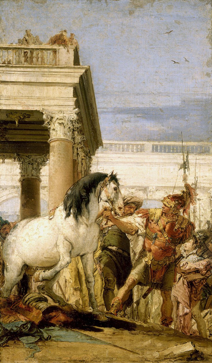 Alexander tæmmer Bucephalus af Giambattista Tiepolo