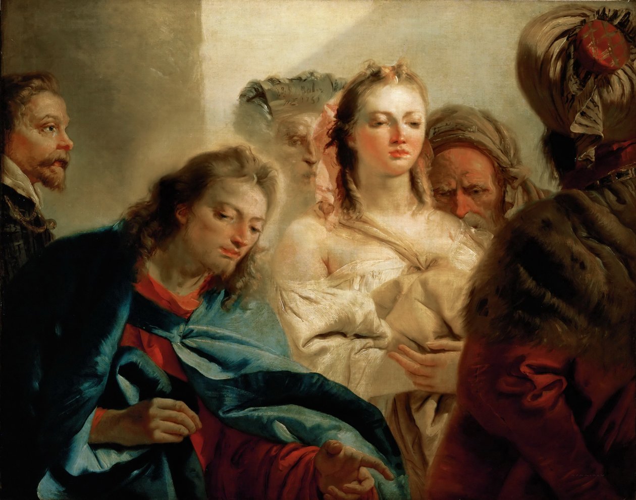 Kristus og kvinden taget i utroskab af Giambattista Tiepolo
