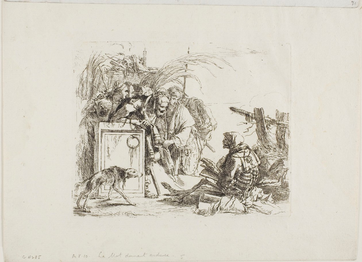 Death Giving Audience, fra Capricci af Giambattista Tiepolo