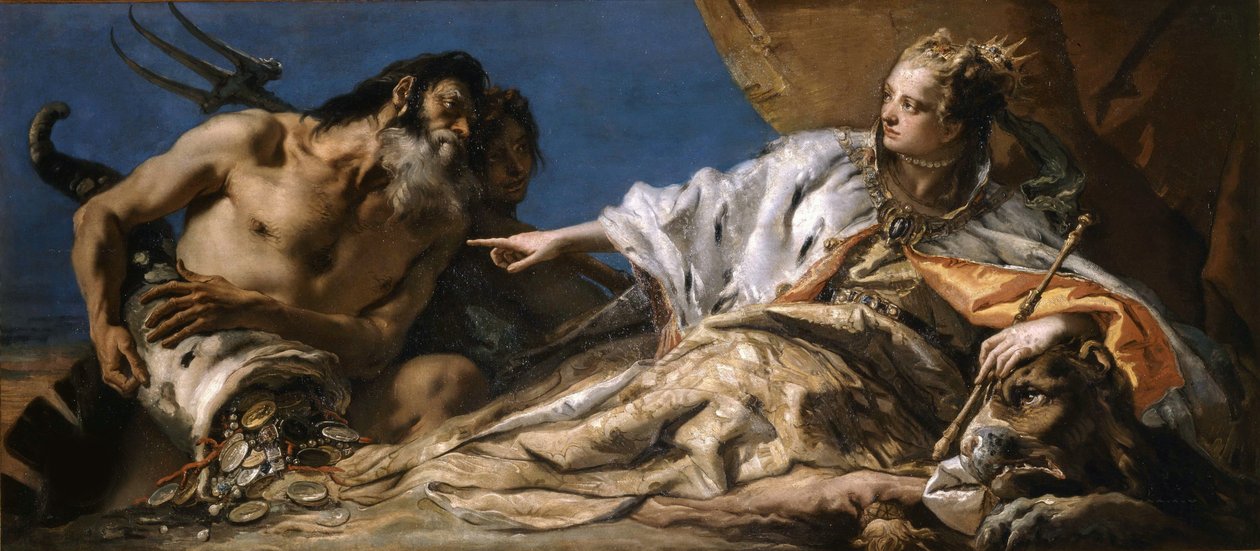 Neptun tilbyder gaver til Venedig, ca. 1750. af Giambattista Tiepolo