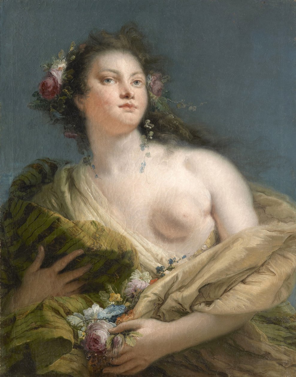 Portræt af en dame som flora, ca 1760. af Giambattista Tiepolo