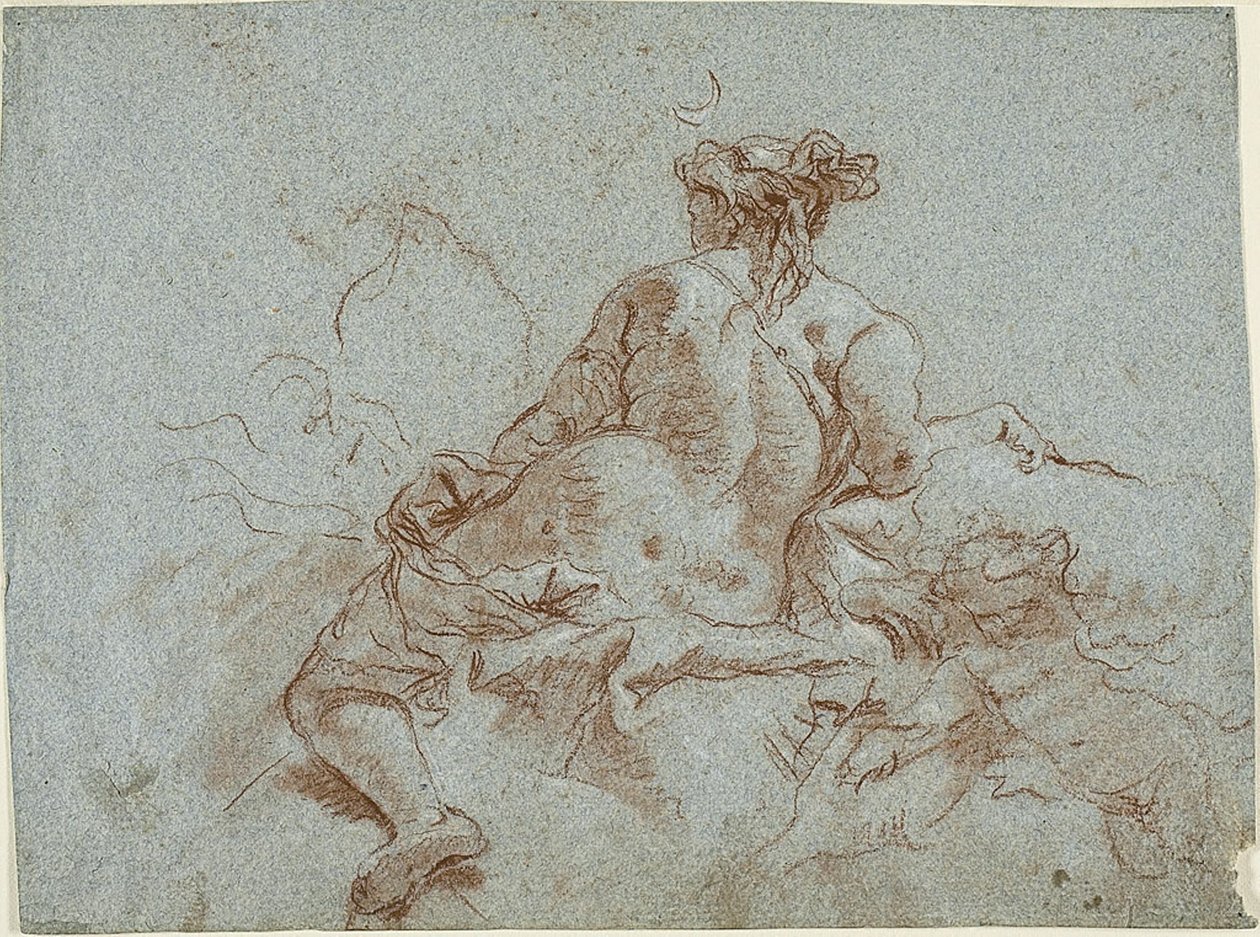 Studer for detaljer: Gudinden Diana af Giambattista Tiepolo