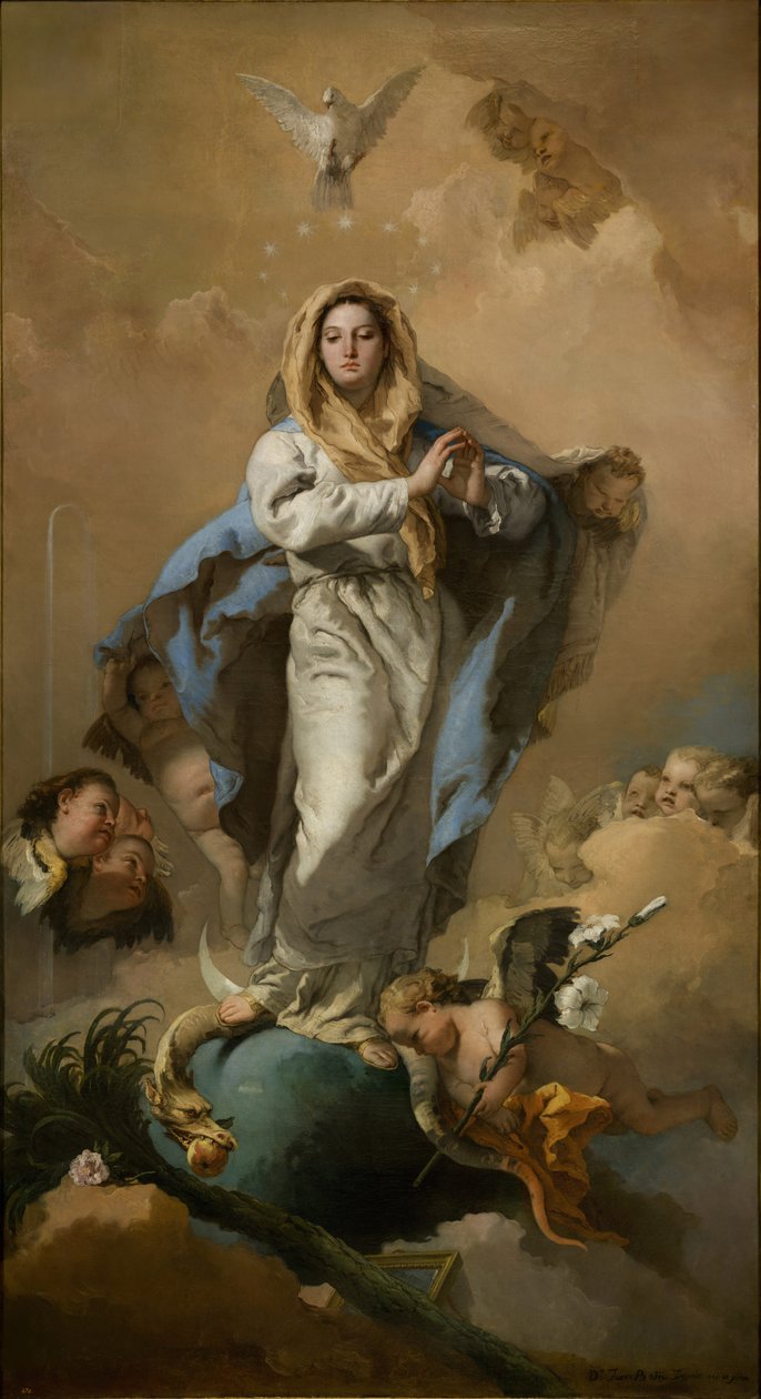 Jomfruens ubesmittede undfangelse, 1767-1768 af Giambattista Tiepolo