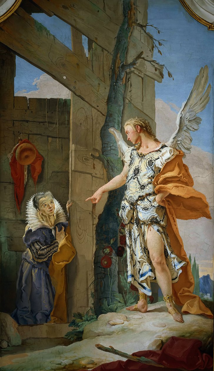 Englens optræden foran Sarah, ca 1728. af Giambattista Tiepolo
