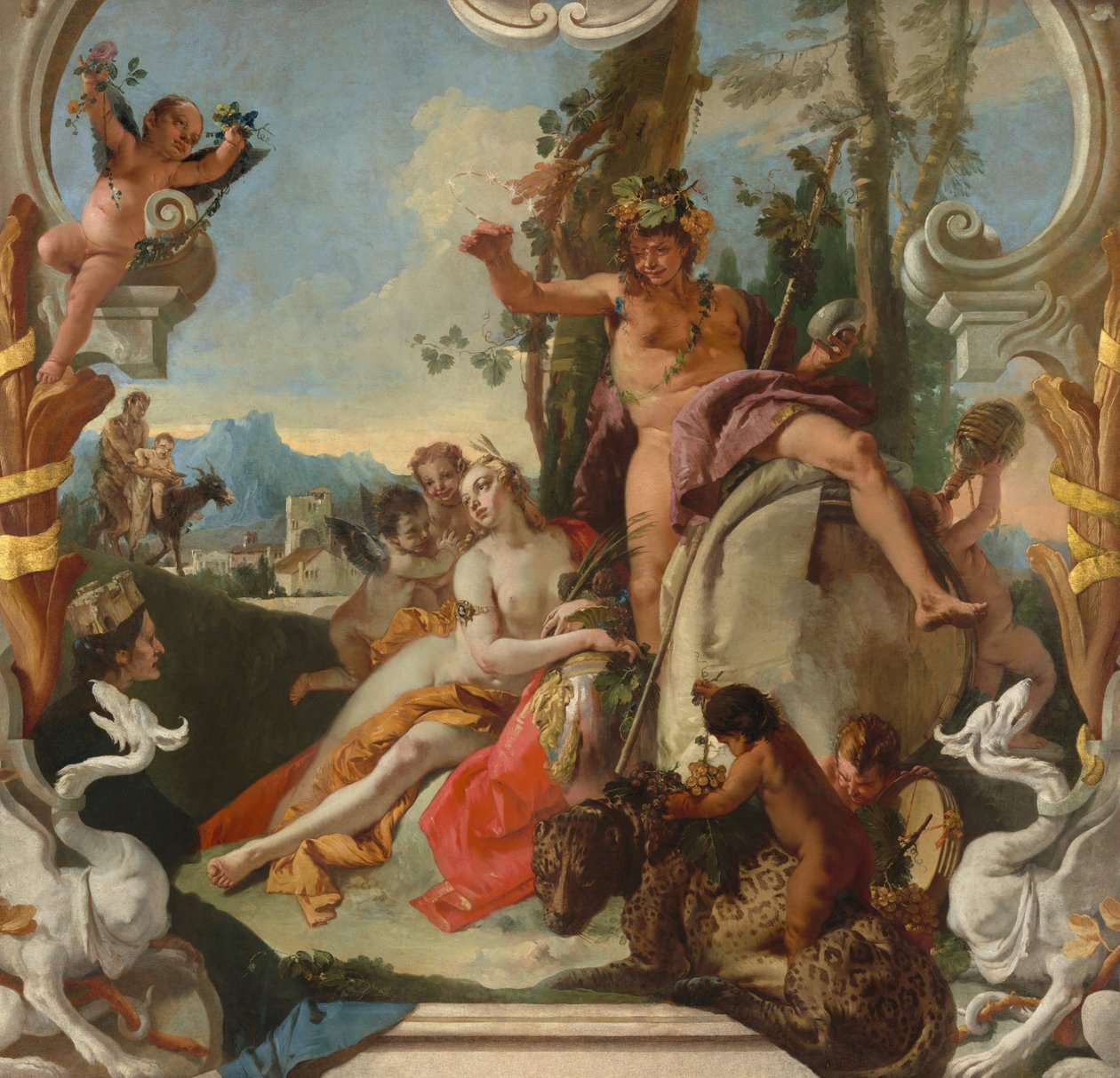 Bacchus og Ariadne, ca. 1743-1745 (olie på lærred) af Giambattista & Tiepolo Giandomenico (1727-1804) Tiepolo