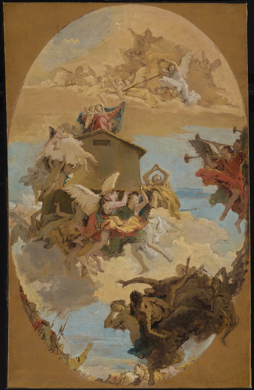 Miraklet i det hellige hus i Loreto af Giambattista & Tiepolo Giandomenico (1727-1804) Tiepolo