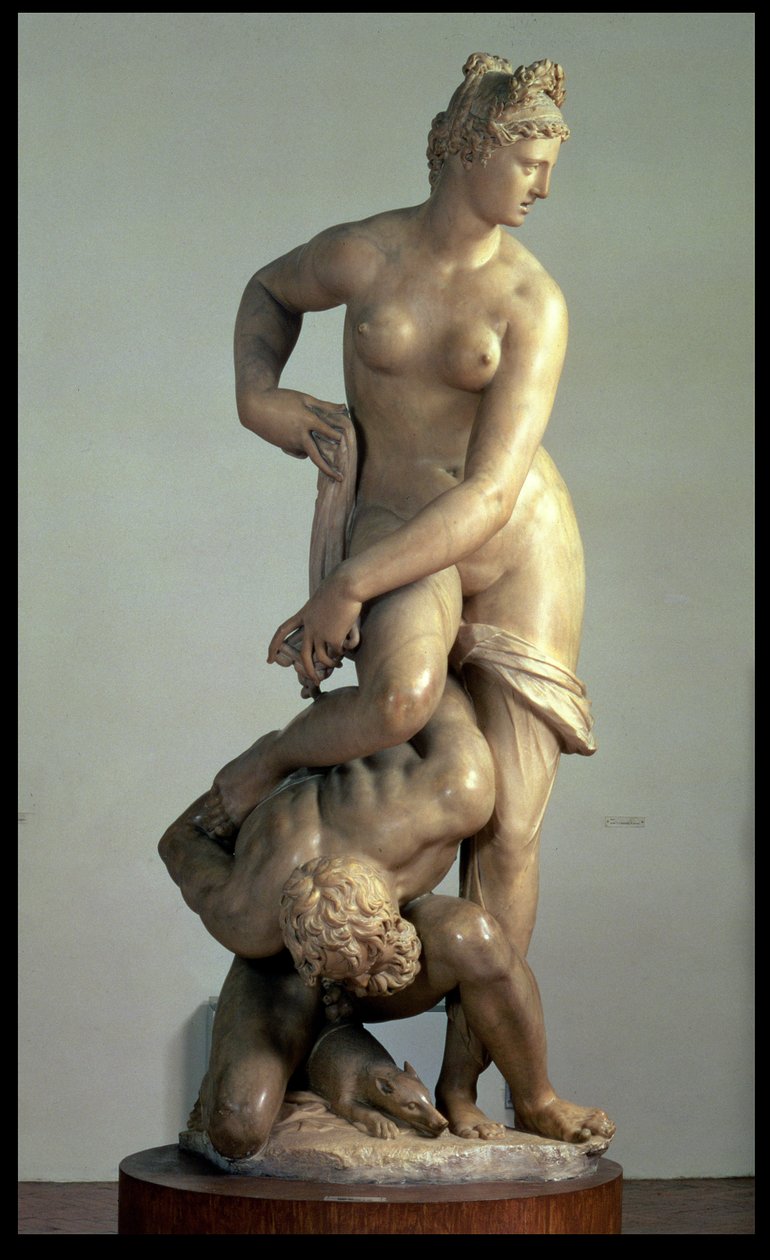 Firenze sejrer over Pisa (marmor) af Giambologna