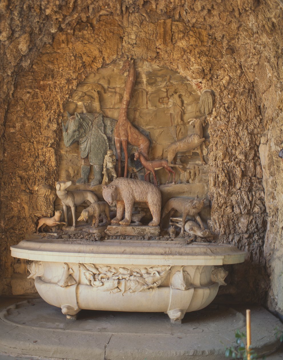 Dyrenes grotte, 1565-69 (sten og bronze) af Giambologna