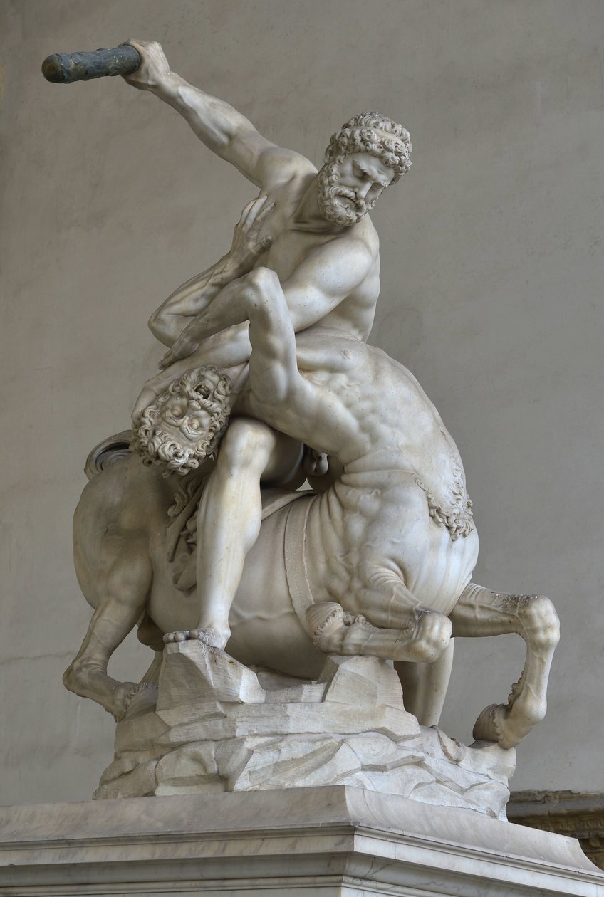 Herkules i kampen mod kentauren Nessus af (after) Giambologna