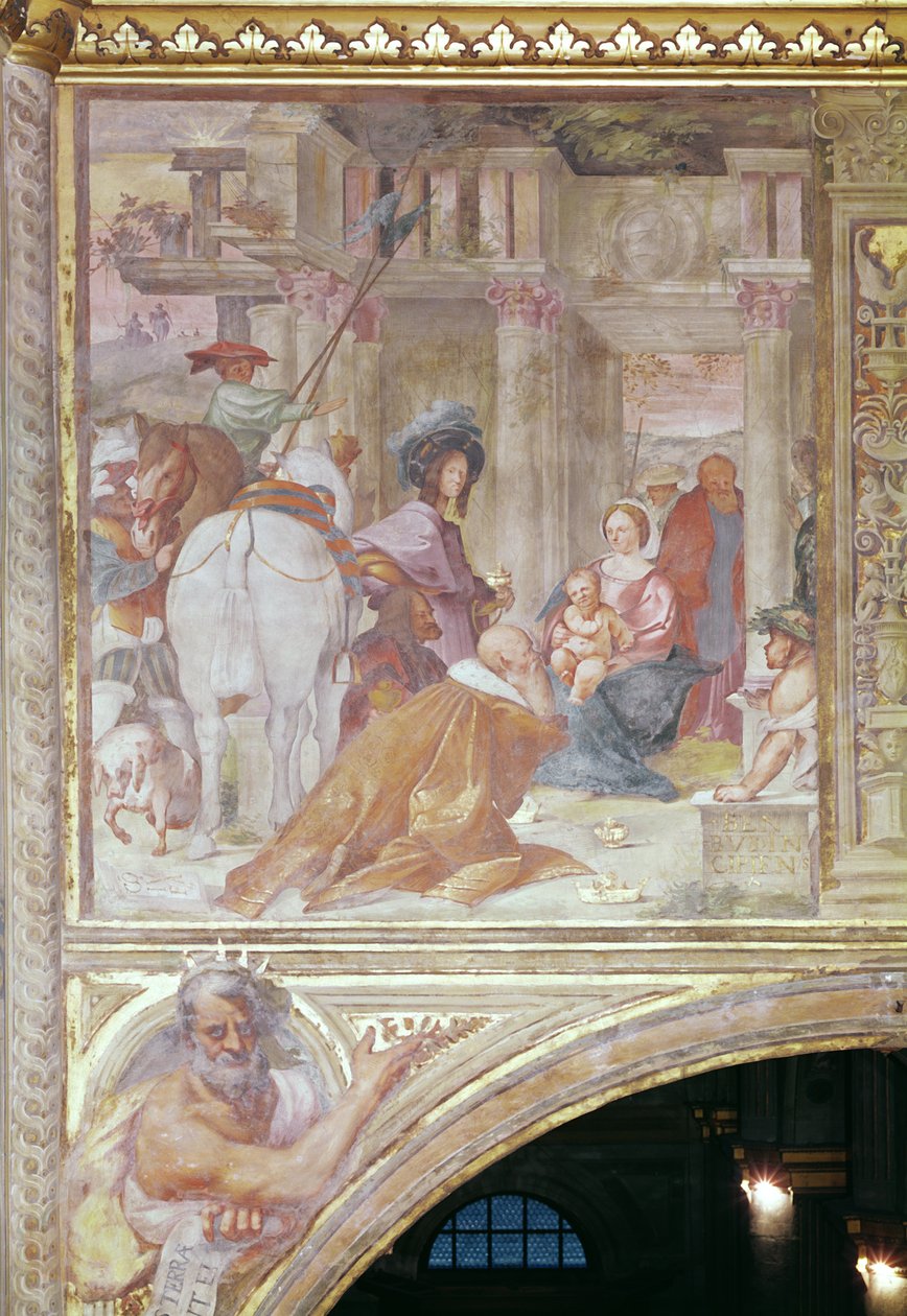 Tilbedelse af Magi, 1515 af Gian Francesco Bembo