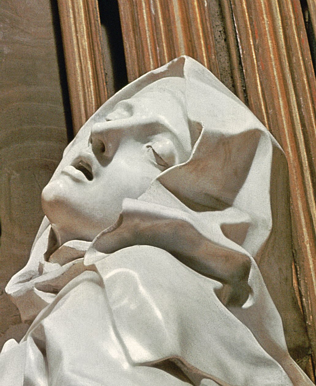 Den hellige Teresas ekstase i marmor, detalje fra 968 af Gian Lorenzo Bernini