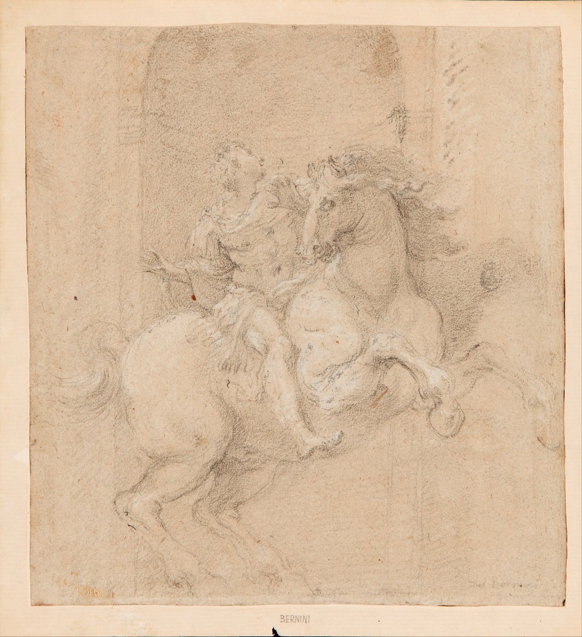 Kejser Konstantin på hesteryg. af Gian Lorenzo Bernini