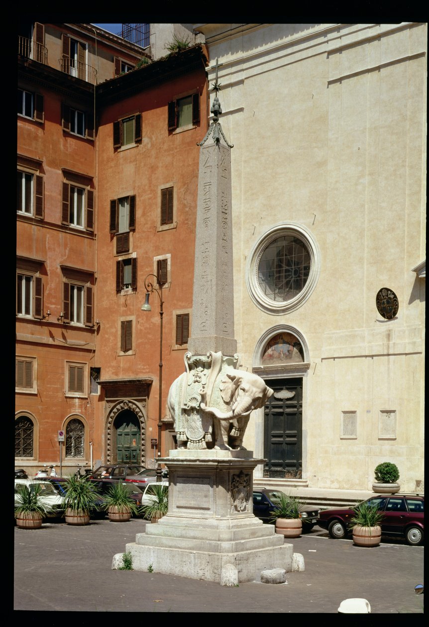 Elefant med en egyptisk obelisk, 1667 af Gian Lorenzo Bernini