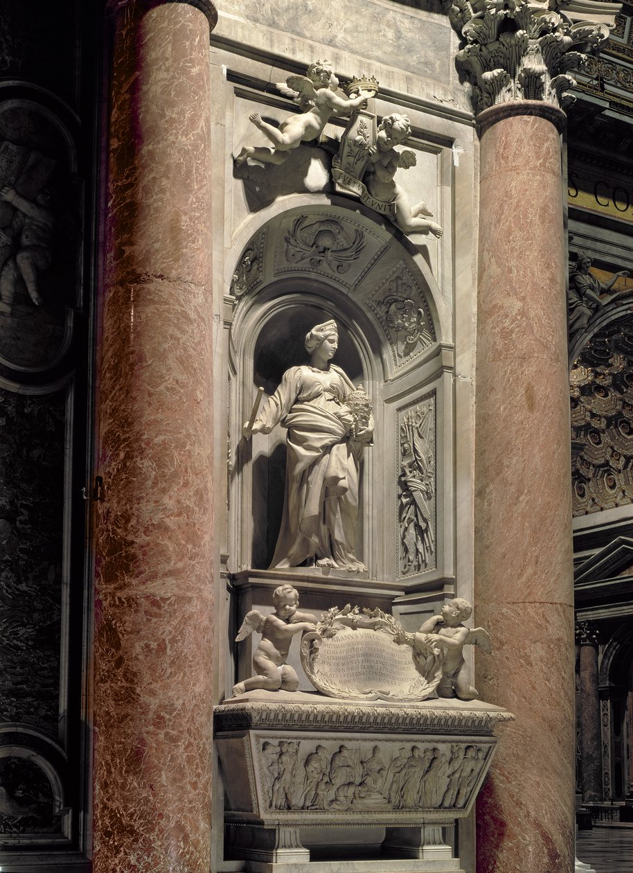 Grav af Matilda den store grevinde (1046-1115), 1633 (marmor) af Gian Lorenzo Bernini