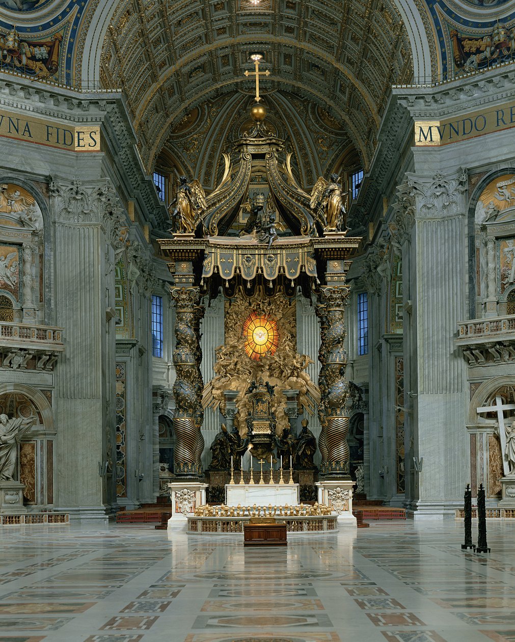 Baldacchinoen, højalteret og St. Peters stol af Gian Lorenzo Bernini