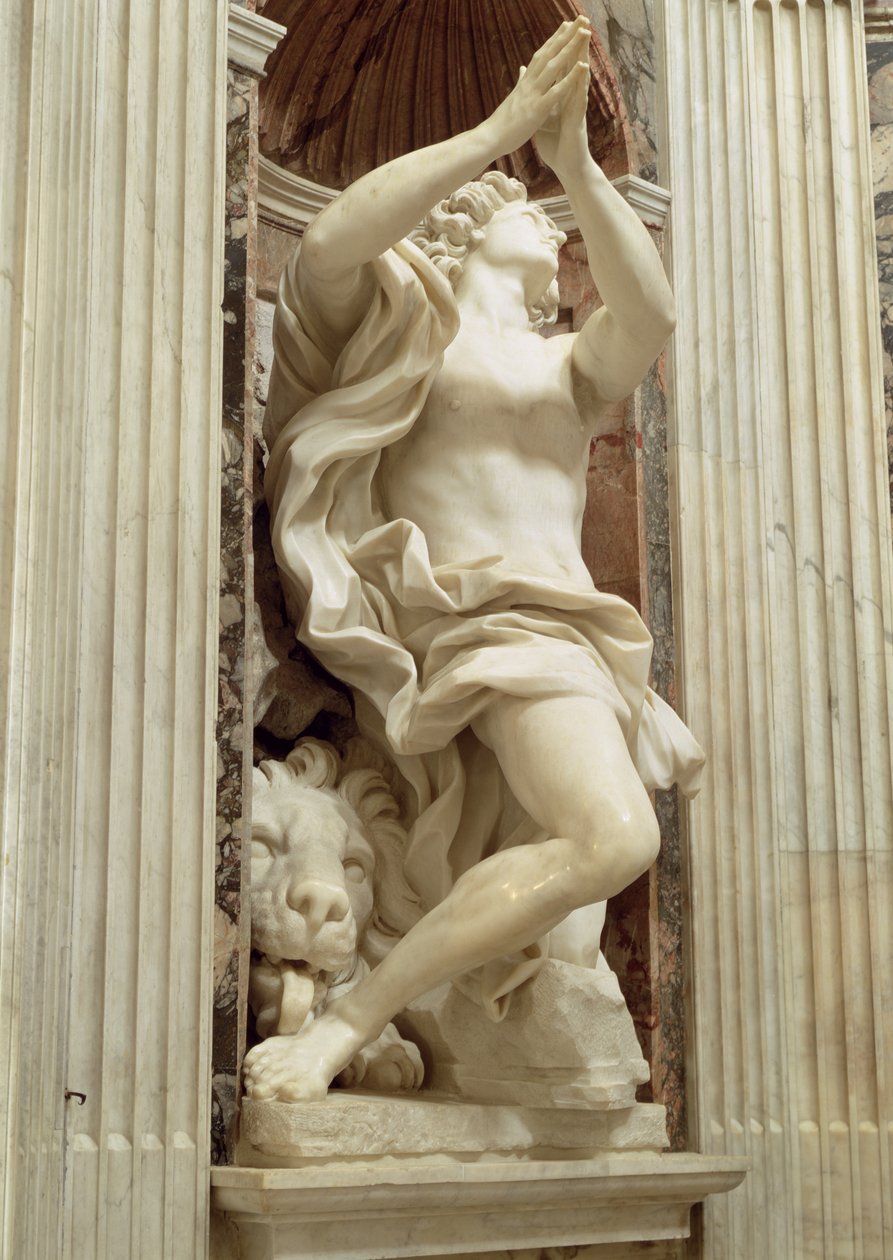 Profeten Daniel, i Chigi-kapellet, 1655-61 (marmor) af Gian Lorenzo Bernini