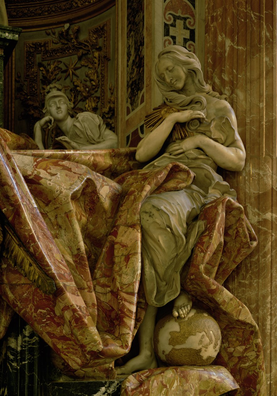 Sandhed fra monumentet til Alexander VII i det nordlige tværskib, 1672-78 (marmor og forgyldt bronze) af Gian Lorenzo Bernini