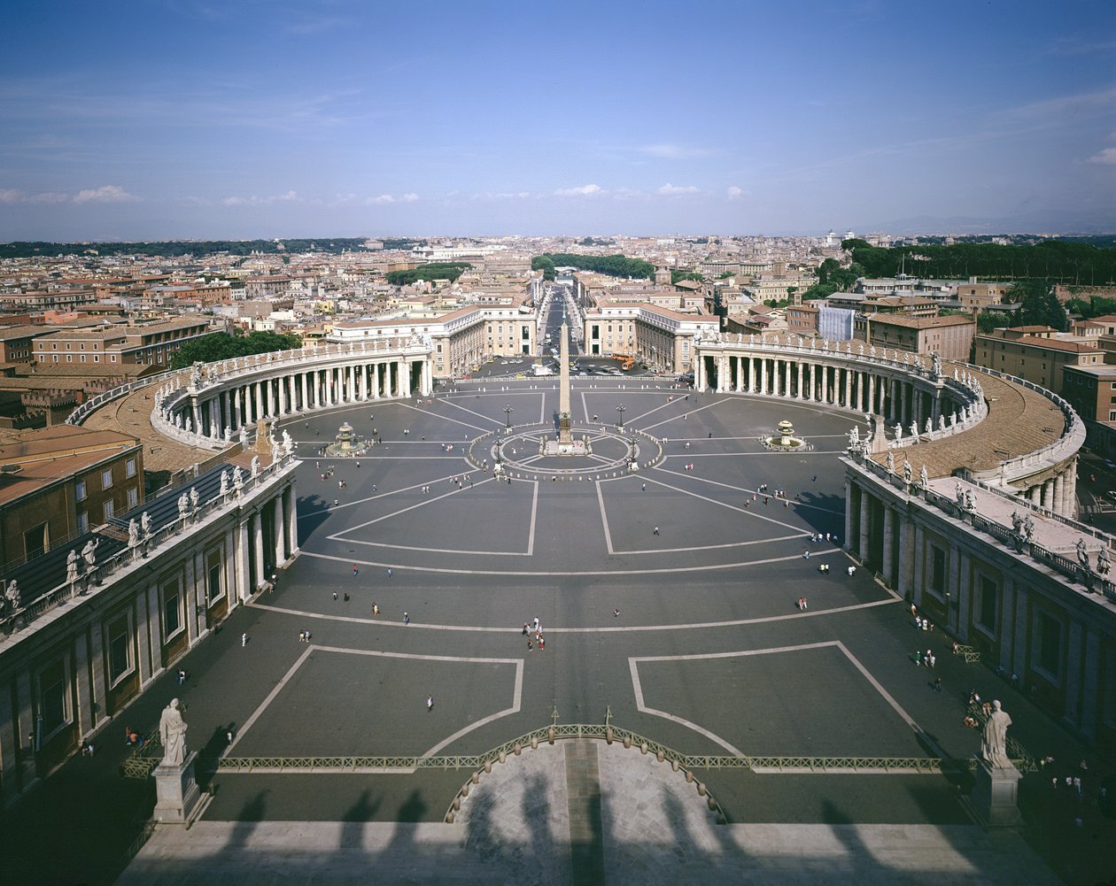 Udsigt over piazzaen, 1656-67 af Gian Lorenzo Bernini